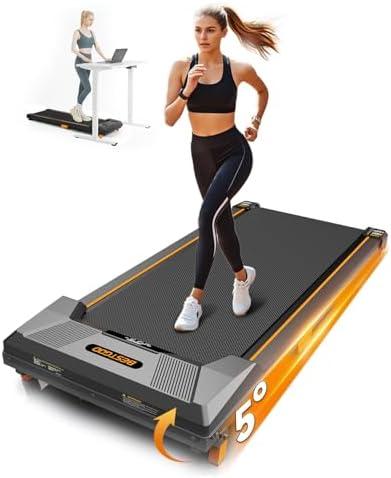 Walking Pad Treadmill, BestGod Incline Under Desk Treadmill 330lbs Capacity, 2.5HP Portable Treadmills for Home, Compact Treadmills Mini Walking Pad, Running Machine with Remote Control