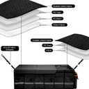 Car Trunk Organizer and Storage with Lid & Removable Leakproof Cooler Bag, Car Accessories 6 Removable Dividers for Custom Space, Collapsible Large Trunk Organizers Interior for SUV Sendan with Cover
