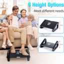 Under Desk Foot Rest, Ergonomic Foot Rest for Under Desk at Work, Gaming Foot Stool with 6 Adjustable Heights, Manual Foot Massage Rollers, Home & Office Use, Gift