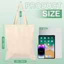 Lzerking 50/120 Pack Canvas Tote Bag Bulk for Business or Group, 13x15 Inches Blank Tote Bags for Sublimation