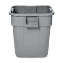 Rubbermaid Commercial LLDPE Square Brute 28-Gallon Trash Can without Lid, Gray, For Restaurants/Garages/Offices/Mailrooms/Classrooms
