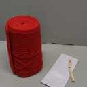 Christmas Tree Collar, Adjusted Christmas Tree Base Cover for Artificial Trees, Knit Red Rustic Farmhouse Xmas Tree Ring Skirt for 6ft 6.5 ft 7ft 7.5ft Tree