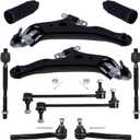 TUCAREST 10Pc Suspension Kit Fit For 08-19 To-yota Highlander, 09-16 Venza, 2 Front Lower Control Arm w/Ball joint + 4 Outer Inner Tie Rod + 2 Sway Bar + 2 Boots [# K622944 K90344 EV801472 ES800533]