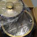 Ice Bucket, Ice Bucket with Silicone Sealing Ring Double-Wall Vacuum Insulation Champagne Buckets with Filter Layer Ice Tongs Ice Scoop (Green, 4 L)