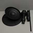 Metal Small End Table,Vintage Matte Black Round Side Table Nightstand for Bedside or Sofa,Small Accent Pedestal Table for Living Room Corners Bedroom Patio and bar (Matte Black)