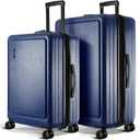 TRAVELARIM Luggage Sets 3 Piece, 24 Inch Suitcase and 28 Inch Luggage with Spinner Wheels, Durable Hard Shell Suitcase Set, Expandable Travel Suitcases with Wheels, Navy