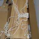 Mkono Macrame Hanging Shelf Boho Wall Decor 2 Tier Handmade Cotton Rope Rustic Wood Floating Shelves Display Photos Plants Hanging Storage Shelving for Living Room Nursery Bathroom Bedroom
