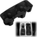 1797 Center Console Cup Holder Insert fit for Ford Explorer 2020 2021 2022 2023 2024 Accessories Water Bottle Drink Silicone Black