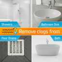 FlexiSnake Drain Weasel Sink Snake Hair Clog Remover Tool, Pipe, Bathroom, Bathtub Cleaner, 18-inch, Made in the USA, 5 Wands and Removable Handle