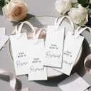 50 Pack Reserved Seating Signs with Ribbon - Elegant Wedding Chair Signs for Reserved Rows, Church Pews, Banquets - Instant Reserved Decor (White)