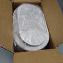 Anzoymx Stainless Steel Bathroom Trash Cans 1.8 Gallons Small Garbage Can with Pop up Lid, Dog Proof Narrow Wastebasket, Slim Waterproof Litter Trash Bins Set for Bedroom, Toilet, Office (White)