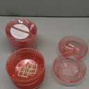 Exquisite Pink Plastic Bowls Disposable - 16 Oz - 20 Count - Disposable Soup Bowls - Great for Weddings Parties And Formal Occasions (5.25 inches x 2 inches)