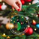 4 x Pickleball Ornament, Pickle Ornaments for Christmas Tree, Funny Acrylic Sports Ornaments, Pickleball Gifts for Women, Men, Pickle Ball Lover Gifts Ideas