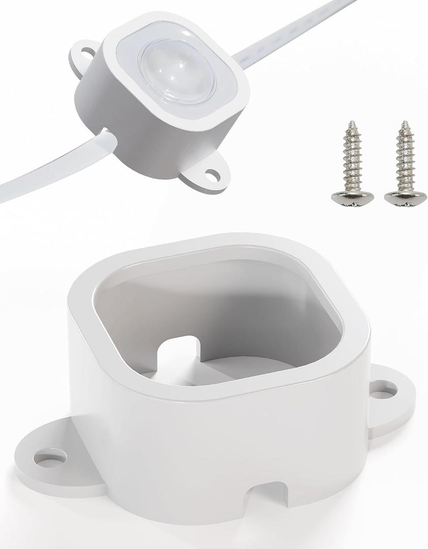 Outdoor Light Mounting Clips for Govee H706, 60 Pcs White, Replace 3M Glue, Secure Installation for Govee Pro Permanent Outdoor Lights Extension