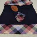 Alaster Queen Women's Long Sleeve Fall Dresses 2024 Trendy Casual Plaid Cowl Neck Winter Tunic Dress for Women (Medium, Navy Blue)