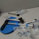 Hold 440 lbs Folding Canes with Seat Walking Stick Height Adjustment Cane Seat Capacity Frosted Handle with Magnetic Therapy Stone Crutches Stool (Blue)