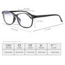 YIMI Photochromic Nearsighted Distance Glasses Spring Hinge Anit UV For Men Women Negative Power Retro Myopia Glasses (Black, -3.50, multiplier_x)