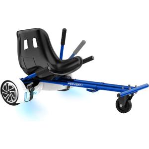 Hover-1 Buggy Hoverboard Attachment - Compatible with Most 6.5" & 8" Electric Hoverboards, Hand-Operated Rear Wheel Control, Adjustable Frame & Straps, Easy Assembly & Install Hoverboard Go Kart (Blue)