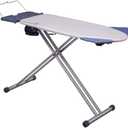 Mabel Home Ironing Board with Extra-Wide Surface, 8 Features, Retractable Shoulder Wings, Adjustable Height, 100% Cotton Cover