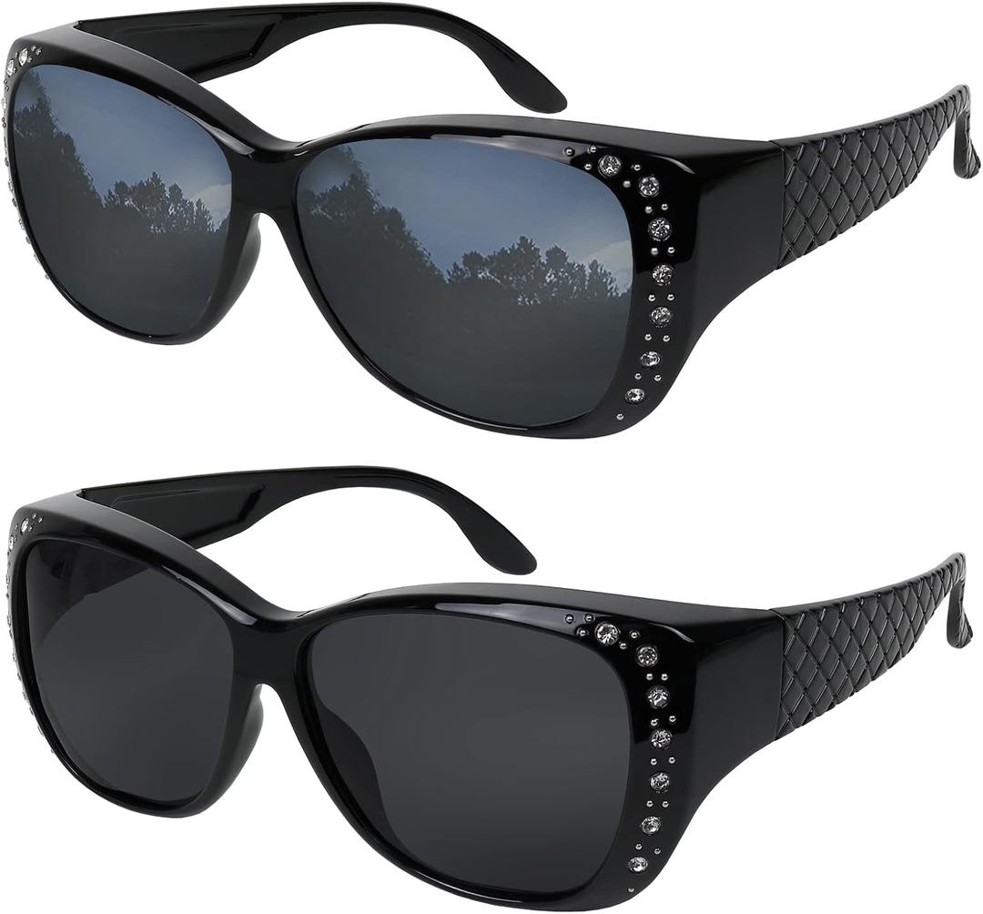 Sunglasses that Fit Over Glasses for Women UV Protection Polarized and HD Vision Fitover Eyeglasses