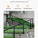 VEVOR Stair Cable Railing Post, 10 30 Pre-Drilled Holes, 36x2x2 Inches Stainless Steel Cable Railing System Kit for Indoor Outdoor Deck Balcony, 1 Pack, Black, Product ID 1JZLGZXHS914YIVIS001V0