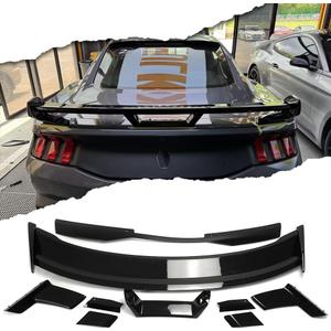 HP Rear Spoiler Wing for Mustang Dark Horse GT GT4 S650 Ecoboost Premium Performance Package Coupe 2024+,for Darkhorse Handling Package Style Splitter Trunk Spoiler with Gurney Flap (Plastic)