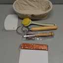 Superbaking 10" Oval Banneton Bread Proofing Basket  Sourdough Starter Kit for Crusty Artisan Style Loaves, Includes Essential Bread Baking Supplies & Tools - Ideal Gift for Bakers