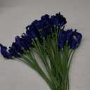 Janinka Set of 60 Calla Lily Artificial Flowers Bulk Calla Lilies Bouquet for Wedding Fake Real Touch Faux Bridal Bouquet Silk Lily Bouquet for Home Party Decoration, 14 Inch (Dark Blue)