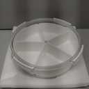 SASKATE Sensory Bin with Lid, Removable Storage Inserts 5 Grids, Multifunctional Sensory Bins for Autistic Toddler Crafts White