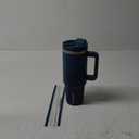 BJPKPK 40 oz Tumbler With Handle Insulated Tumblers With Lid And Straw Stainless Steel Thermal Cup,Indigo Black
