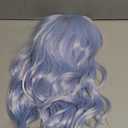 LANICE Light blue Short Bob Wigs with Bangs for Women Loose Wavy Hair Shoulder Length Wigs Synthetic Colorful Wigs for Cosplay Daily PartyUse(Light blue12inch)