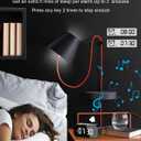 AFK Alarm Clock with Bluetooth Speaker for Bedroom/Office,Small Digital Clock for Heavy Sleepers Adults,Teens,Kids with Dual Alarms,Mirror LED Display,Hands-Free Calling