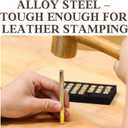 BESTNULE 27pcs Leather Stamps, Leather Stamping Kit, Leathercraft Stamping Tool Set, 26PCS Capital Letter Leather Stamps 6mm + 1 Stamping Handle for Leather Craft