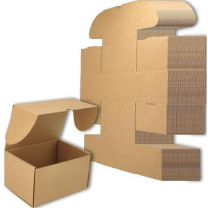7x5x4 inches Small Shipping Boxes Set of 50 - Brown Mailer Corrugated Cardboard Boxes for Shipping Packaging Mailing Products