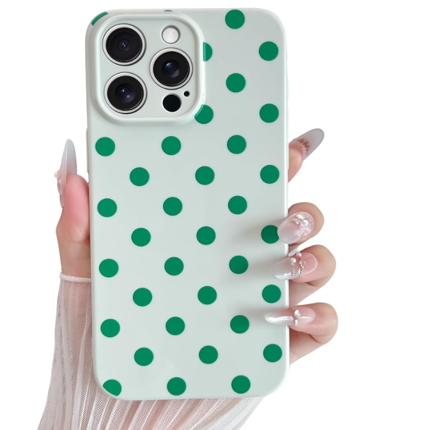 Skyseaco iPhone 15 Pro Max Polka Dott Case