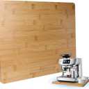 Bamboo Sliding Appliance Tray,Coffee Maker Slider Tray with Rubber Wheels, Countertop Pull Out Organizer for Coffee Machines,Air Fryers and Other (Natural, Large-Wide(16" W x 13" L))