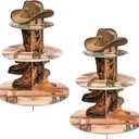 2 Pack Western Cowboy Cupcake Stand 3 Tier Cowboy Birthday Cupcake Holder Dessert Tower Western Theme Party Decorations for Wild Baby Shower Birthday Party Supplies