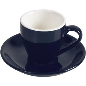 ionEgg Porcelain Espresso Cup with Saucer, Espresso shot Cup, 80ml/2.7Oz, Deep Blue