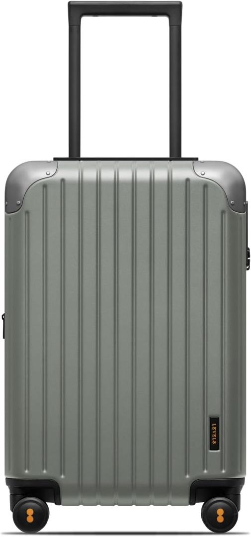 LEVEL8 Carry on Luggage Airline Approved, Hardshell Suitcases with Spinner Wheels, Lightweight PC Luggage, 20 inch, Green