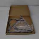 12'' Triangle Dinner Bell Cast Iron Bell with Hanger & Call Striker Ringer for Outdoor, Wall Mounted, Home, Barn, School, Church, Playground