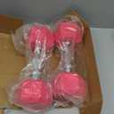 Portzon Weights Dumbbells Pink Colors Compatible with Set of 2 Neoprene/Rubber Dumbbells,1-15 LB, Anti-Slip, Anti-roll, Hex Shape