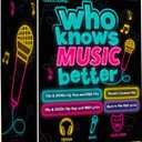 QUOKKA Who Knows Music Better? 1610 Music Trivia Questions  4 Pack Ultimate Music Game Box  Singing, Karaoke, Party Games for Adults Families, Fun Music Challenge for 90s & 2000s Fans & Game Nights