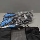 Greatever Snorkel Fins Adjustable Buckles Open Heel Swim Flippers Travel Size Short Swim Fins for Snorkeling Diving Swimming Adult Men Womens (Bright Blue)