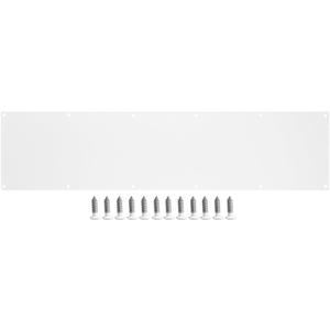 Door Metal Kick Plate 8x34 inches Aluminum Decorative Plates Protector for 36 inches Front Doors, Anodic Oxidation 18 Ga Thickness 8"x 34" (White)