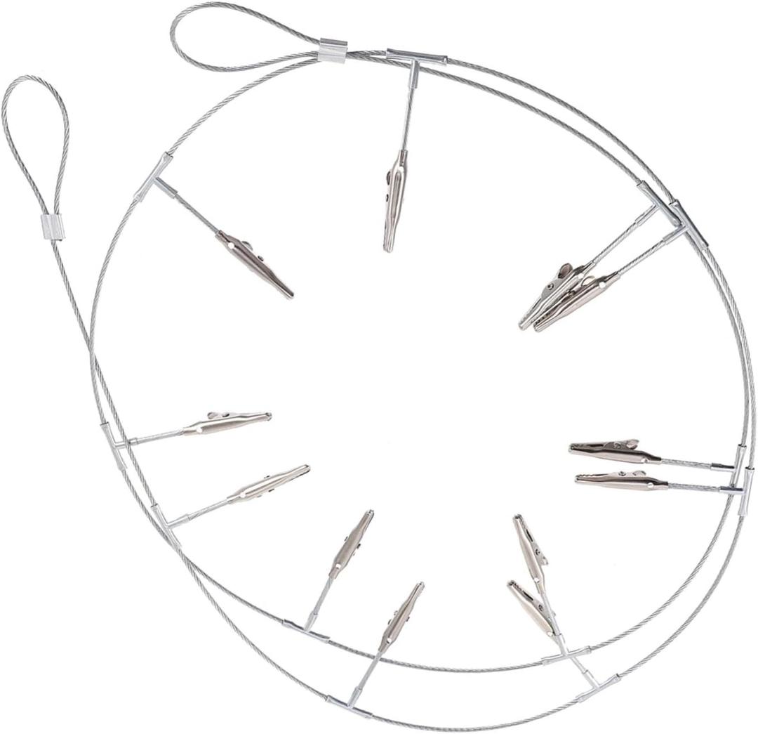 STOBAZA 1pc Chic Chain Photo Holder with Clips Decor for Hanging Photos Memos and Notes Chain Design Versatile for Weddings and Celebrations Alligator Clips Included