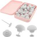 20PCS Duvet Pins Duvet Clips, Safe Locking Duvet Cover Clips Snaps with Storage Box, Easy to Use Double Sided Pin Fasteners for Quilt Cushions Curtains(Gray)