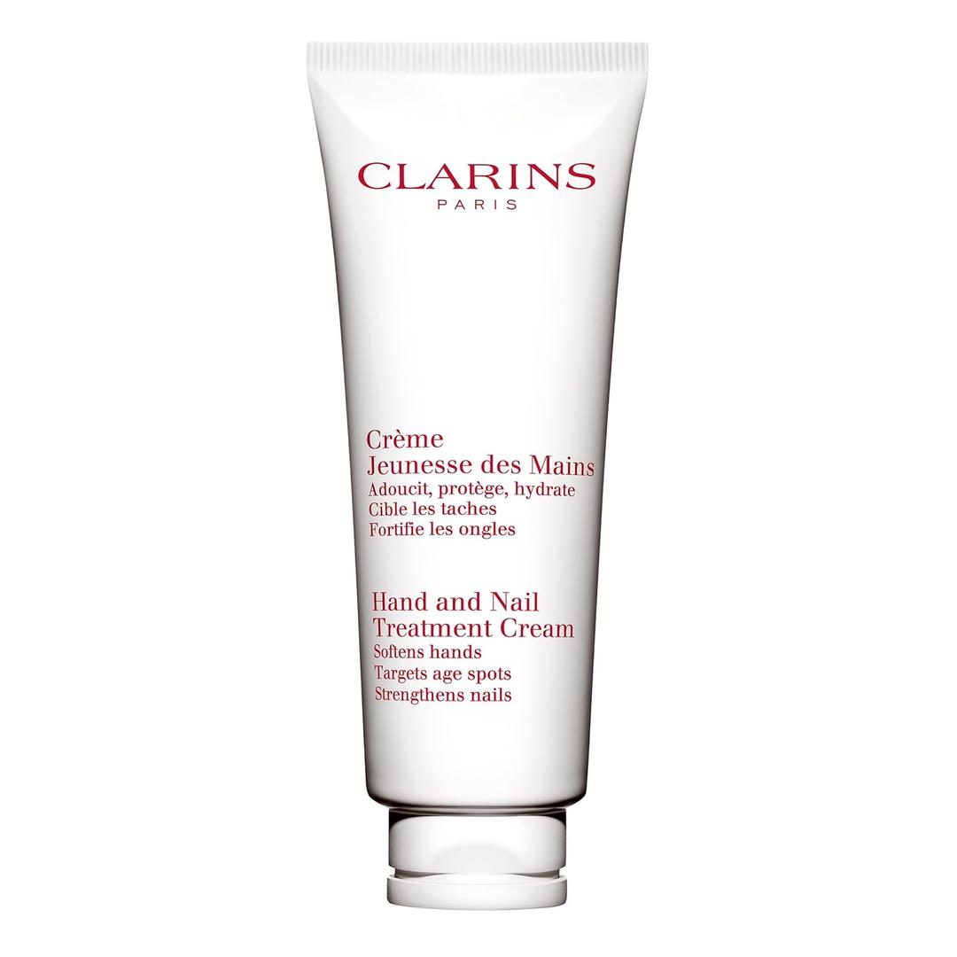 Clarins Hand and Nail Treatment Cream | Award-Winning | Softens, Nourishes and Shields Skin | Strengthens Nails and Conditions Cuticles | Natural Plant Extracts, Including Shea Butter