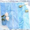 10 Pack Light Blue Cheesecloth Table Runner 17x108 Inch Semi Sheer Boho Rustic Gauze Cheese Cloth Table Runners for Wedding Party Birthday Baby Shower Home Décor