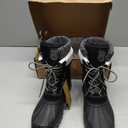 FREE SOLDIER Women's Waterproof Winter Cold Weather Snow Boots for Women Outdoor Fashion Duck Boots Comfortable Insulated(Black, Size 10) 