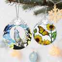 2 x Stained Glass Ornament, Wolf Christmas Decorations, Christmas Ornaments for Tree, Holiday Ornament, Wolf Gifts, Holiday Party Gifts, Gift Ideas & Xmas Gift